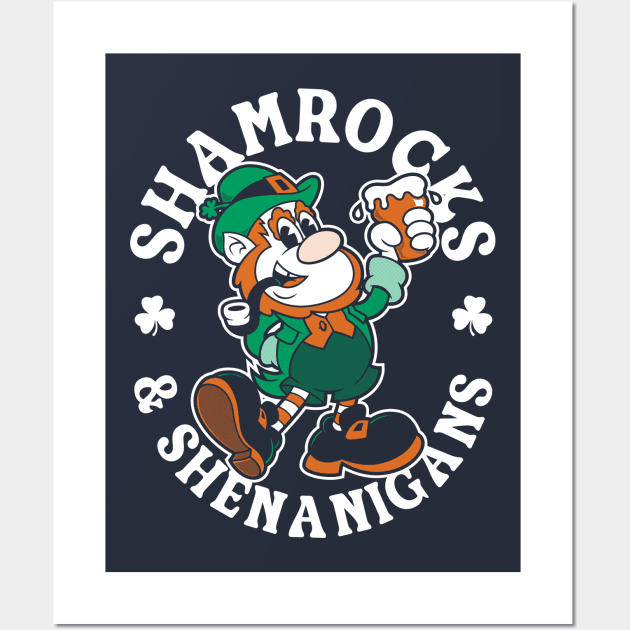 Shamrocks & Shenanigans - St Paddy's Day - Irish Pride Wall Art by Nemons